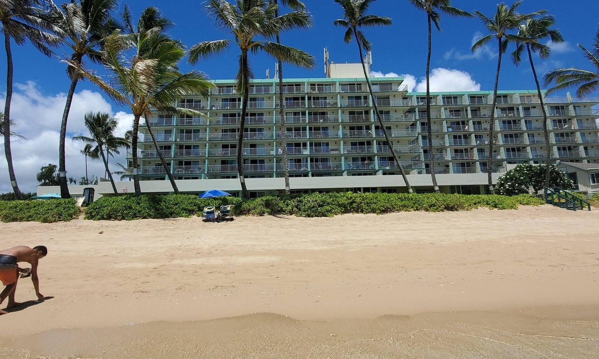 Punaluu Condo | Beach Front Condo w/Beautiful Sunrises on Private Sandy Beach with Calm & Gentle Waves