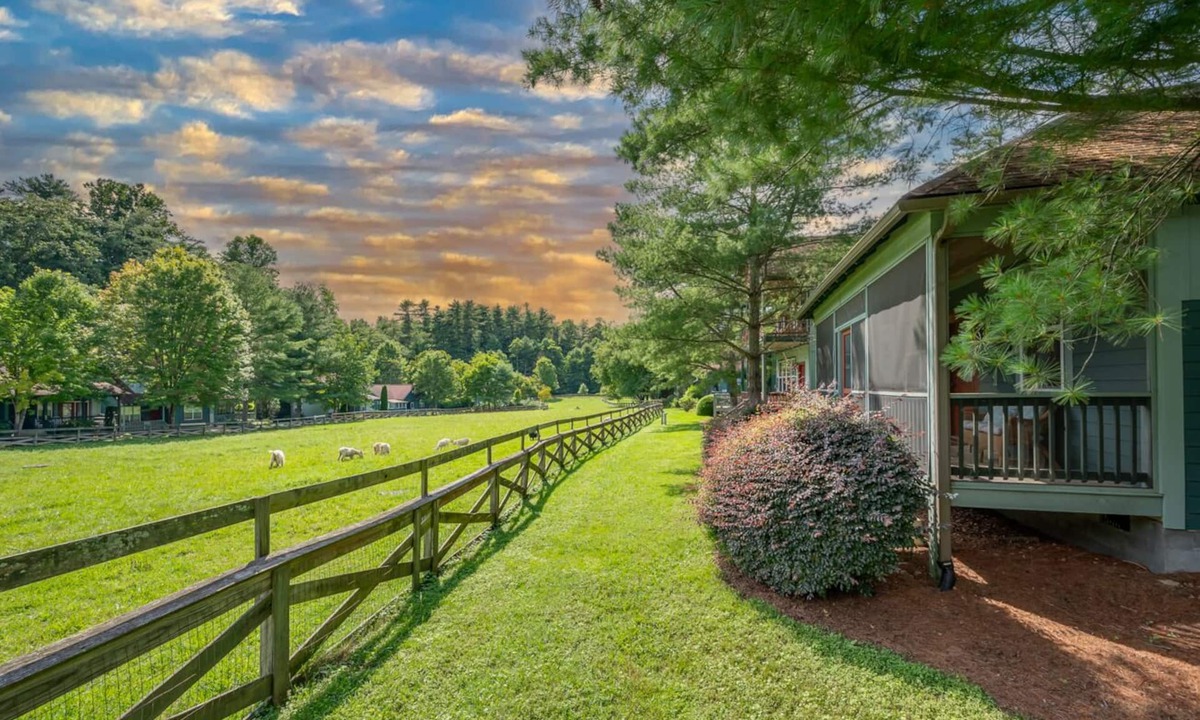 Flat Rock House | Buttercup Cottage | Flat Rock Cottage | Porch & Meadow Views