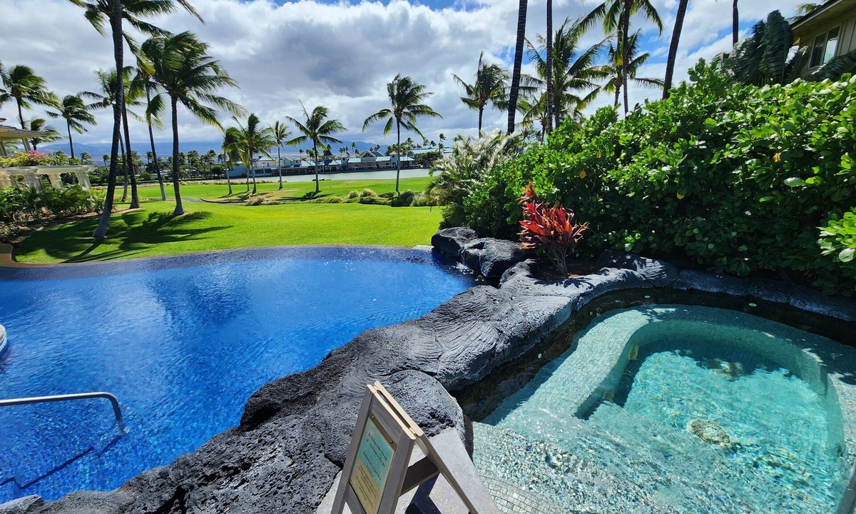 Waikoloa Condo | Fairway Villas D2 Waikoloa Beach Resort Ground Floor Central AC Golf Course View