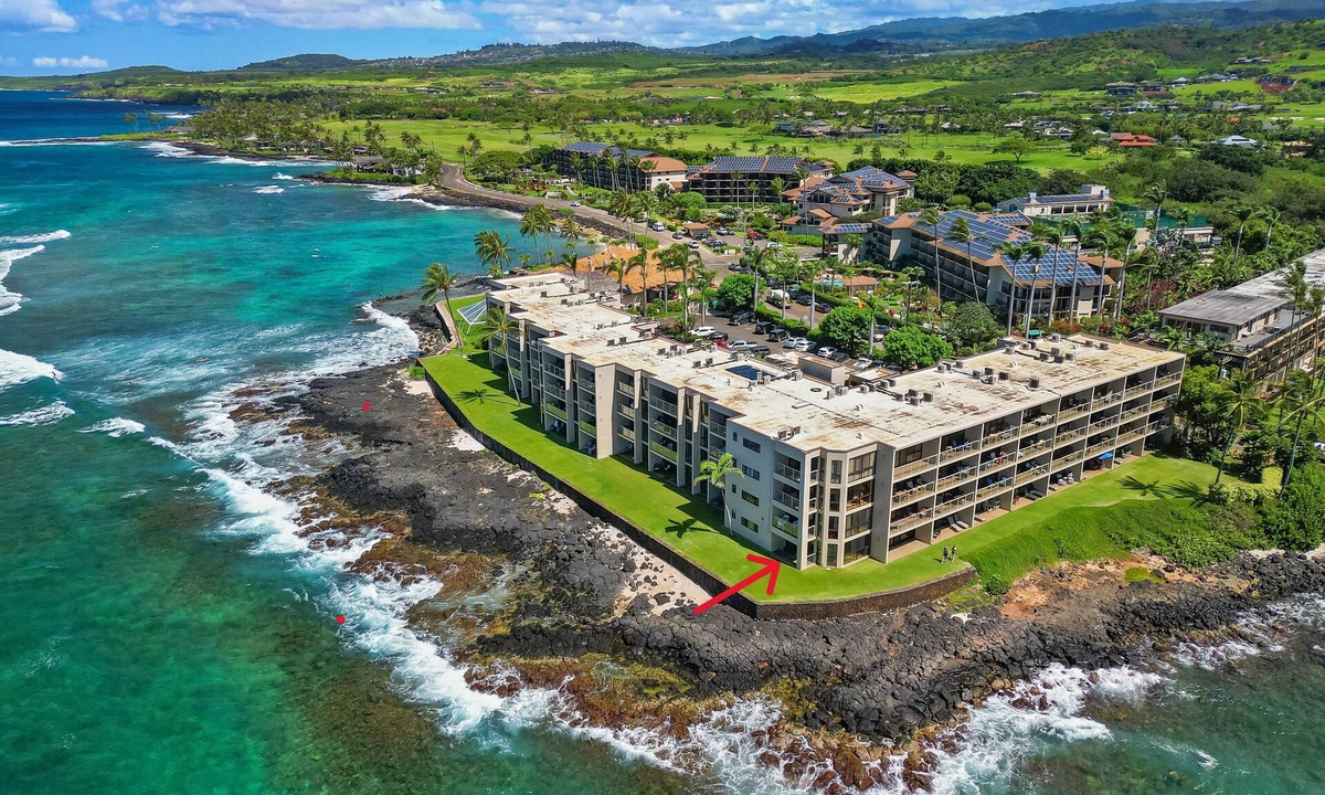 Poipu Condo | Kuhio Shores Oceanfront Corner Unit
