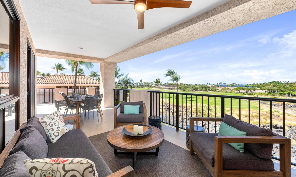 Waikoloa Condo | Spacious lanai! Shores at Waikoloa 303