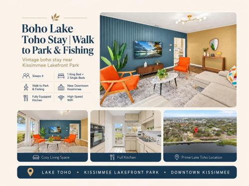 Historic Downtown Kissimmee House | SUPER BOHO - At Lake Toho Fishing VINTaGE VIBEs