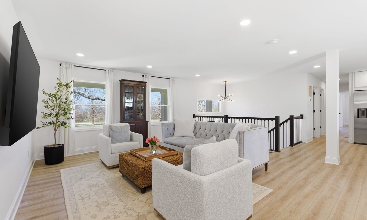 Paris House | Welcome to Bourbon & Bridle—your perfect Kentucky getaway blending modern comfort with peaceful countryside views, overlooking a beautiful horse farm.With four bedrooms and four baths, it comfortably accommodates up to 12 guests.