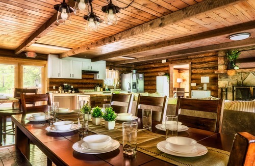 Gatlinburg Cabin | A+ Location! View! Theater! Hot Tub! 3100SF Log Cabin! ADAKingSuites! Game Room!