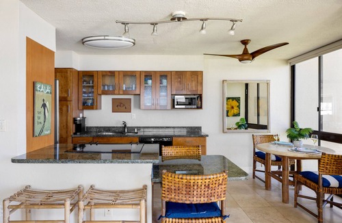 Poipu Condo | Best Oceanfront - Walls of windows on famous surf and sunset, 2BR/2BA, A/C