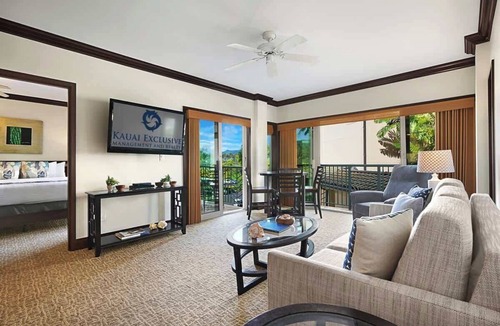 Wailua Condo | G305 - 2 BR Suite in Kapaa - Sleeps 6, Full Kitchen, AC, Pool, Waterslides, Fun!