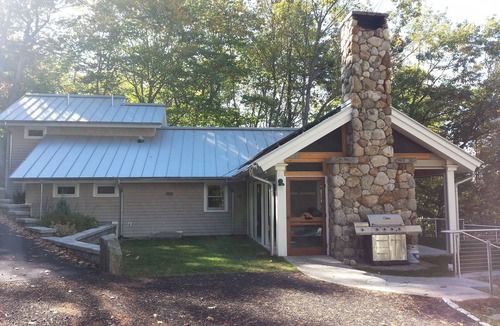 Gray House | Ideal 2-family, Huge Main Room, Great Beach, Screened Porch/Patio with Fireplace