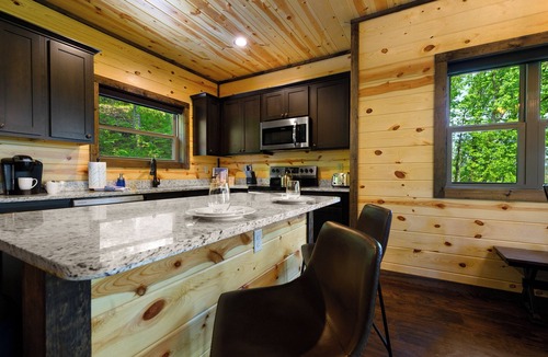 Chalet Village North Cabin | Mountain Views, Hot tub, Game room, Spacious cabin