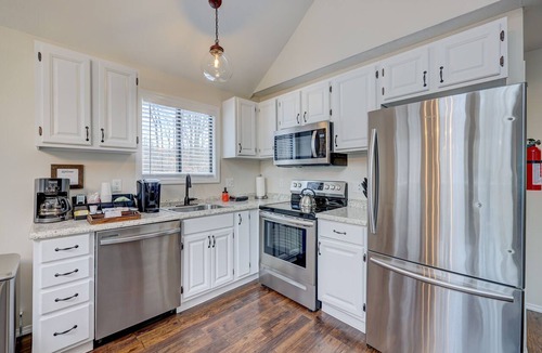 Albrightsville Ski Chalet | Poconos Hideaway Hot Tub, Zen Garden & Fire Pit, hiking and water parks nearby.