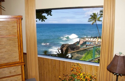 Poipu Condo | Sea Cove Hideaway Stunning Oceanfront Views With A/C End Unit At Poipu Shores