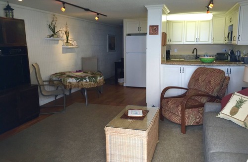 Punaluu Condo | Spacious one bedroom condo on a white sandy beach!