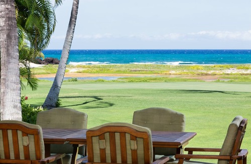 Kaupulehu Condo | Stunning Ocean Views - Hualalai Resort- 18th Fairway - Prime Location - Golf Cart Included
