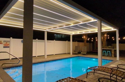 Surfside Beach House | Walk to Beach Private Pool with Pergola Shade Fire pit - Hot Tub Sleeps 16