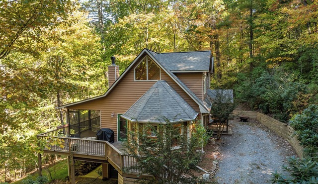 3-bdrm cabin in Ellijay, gated community, outdoor firepit and pool access in Ellijay