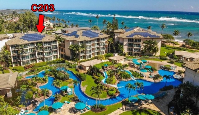 Beautiful Air Conditioned 2nd Floor 2 Bedroom w/mountain and slight ocean view