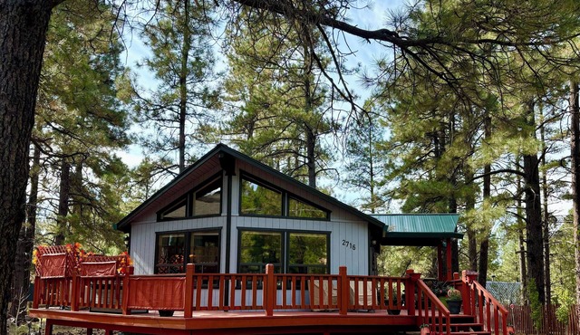 Charming 2Br 2Ba cabin with big windows in the tall pines. in Flagstaff