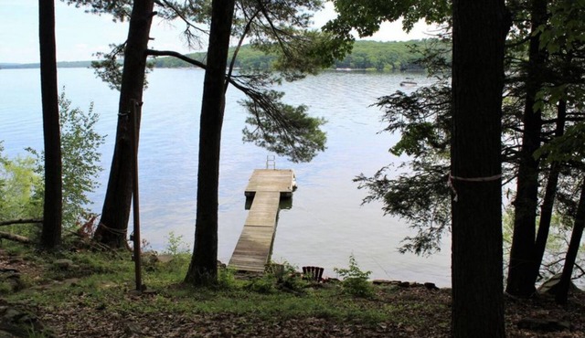 Charming Lakefront Cabin with private dock - kid and pet friendly! in Paupack