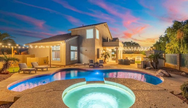 Golf Course Oasis | Pool, Spa, EV & Family Fun in Goodyear
