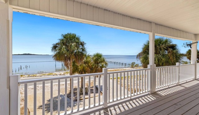 Gulf front island stilt house