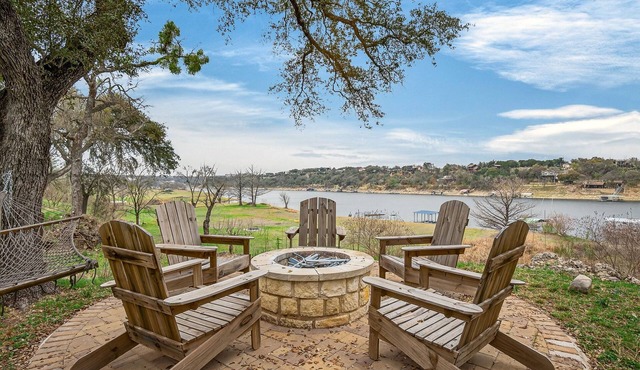 Lakefront, Water Views, Firepit | Drift and Dock in Spicewood