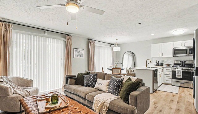 Luxury Notre Dame Retreat | 2BR/2BA | Balcony + Reserved Parking in South Bend