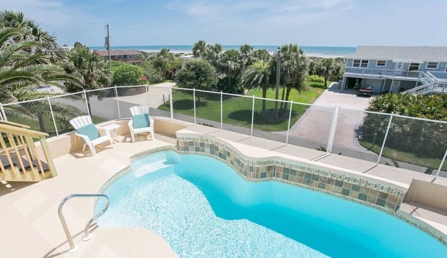 Luxury Oceanside Pool Home Boasting Incredible Views - Large 5/3 w/Heated Pool in St. Augustine