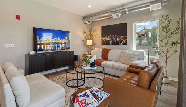 Modern Condo with Skyline View & Parking in Pittsburgh