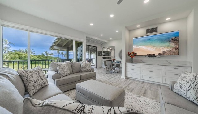 Ocean view, best location in Kapalua, walk to beach, remodel
