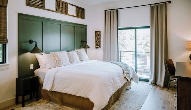 Rancher's Rest — Modern Western King Suite | Gaines Ranch on the Square in Wimberley
