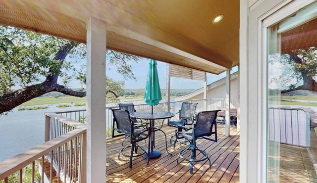 Refined panoramic paradise on Lake Travis with boat launch and Tesla charger in Spicewood