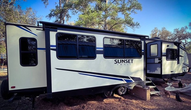 RV Glamping At Animal Sanctuary in Melrose