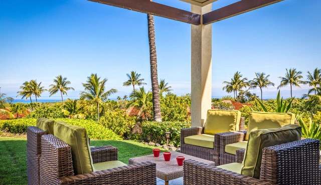 Serene 3BR Hainoa Villa (2907C) at Hualalai – Lush Island Setting & Ocean Views