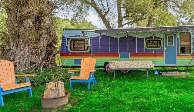 Vintage Gypsy Camper Glamping Near Ellicottville NY in Hinsdale