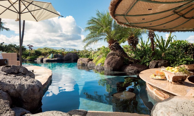 Kamuela House | Luxury Estate w/Waterfall & Spa Grotto, AC & Stunning Views - Fairways North 1