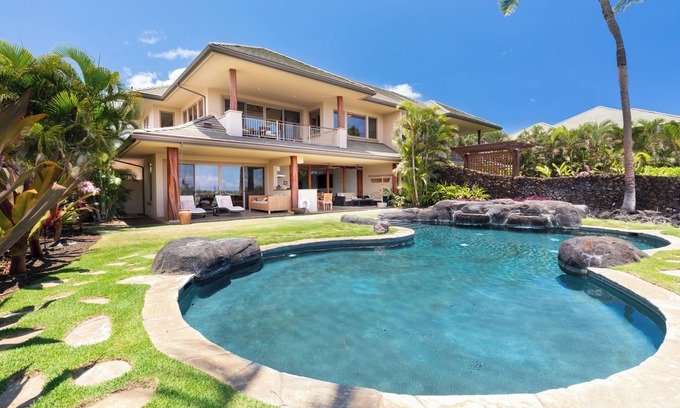 Waikoloa House | ❤️PiH❤️ONE OCEAN OHANA★ Expansive Views★Oceanfront Grotto pool plus private pool & spa