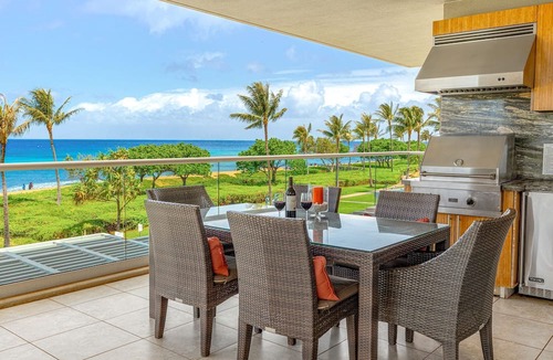 Kaanapali Condo | Maui Resort Rentals Dream Collection: Honua Kai Hokulani 202 – Direct Oceanfront 3BR w/BBQ on Wraparound Balcony