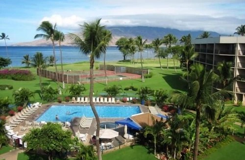 Kihei Condo | Maui Sunset B502, 1 BR, 2 BA with Partial Ocean View