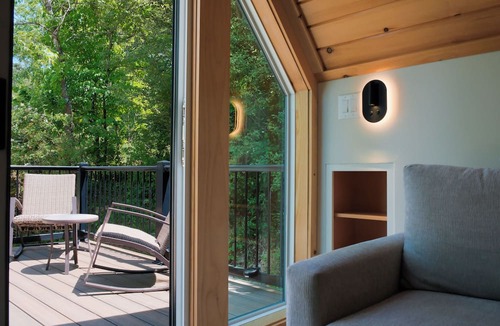 Woodfin Cabin | New A-Frame Tiny Home - Private Pond, Deer at Dusk - Asheville Mountain Escape