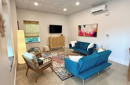 Pilot Mountain Apartment | Boho Bliss is a 1BR retreat in Mount Pilot Hideaways in Downtown Pilot Mountain
